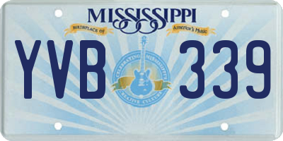 MS license plate YVB339