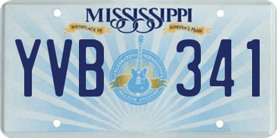 MS license plate YVB341