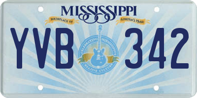 MS license plate YVB342