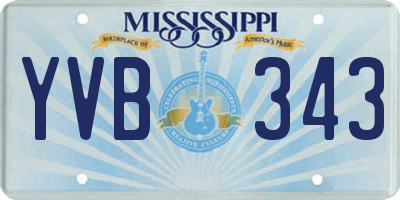 MS license plate YVB343