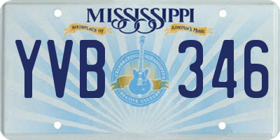 MS license plate YVB346
