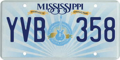 MS license plate YVB358
