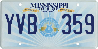 MS license plate YVB359