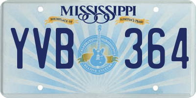 MS license plate YVB364