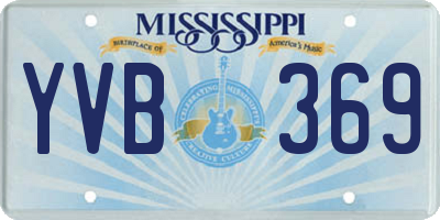 MS license plate YVB369