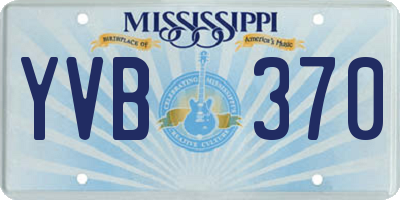 MS license plate YVB370