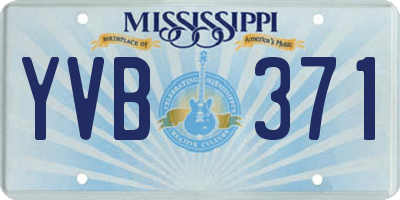 MS license plate YVB371