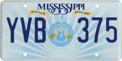MS license plate YVB375
