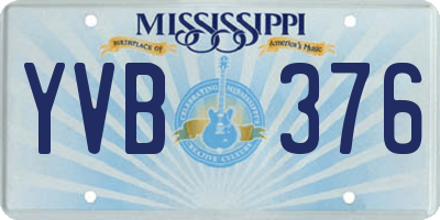 MS license plate YVB376