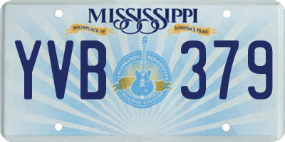 MS license plate YVB379