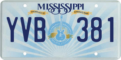 MS license plate YVB381