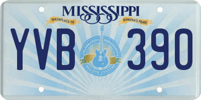 MS license plate YVB390