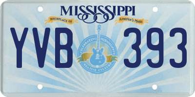MS license plate YVB393