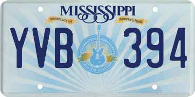 MS license plate YVB394