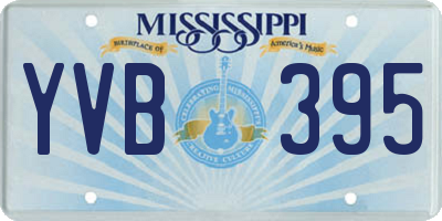 MS license plate YVB395