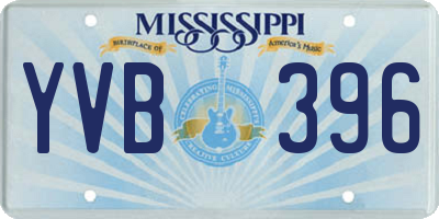 MS license plate YVB396