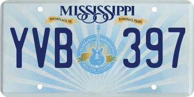 MS license plate YVB397