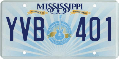 MS license plate YVB401