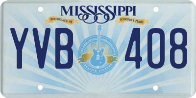 MS license plate YVB408