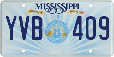 MS license plate YVB409
