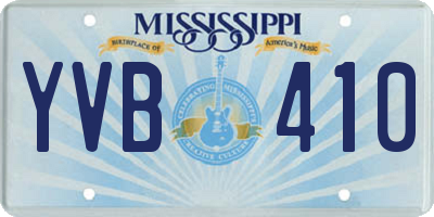 MS license plate YVB410