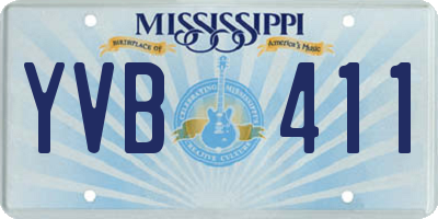 MS license plate YVB411
