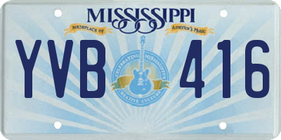 MS license plate YVB416
