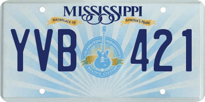 MS license plate YVB421