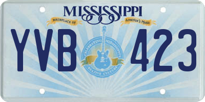 MS license plate YVB423