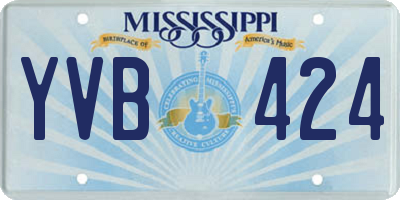 MS license plate YVB424