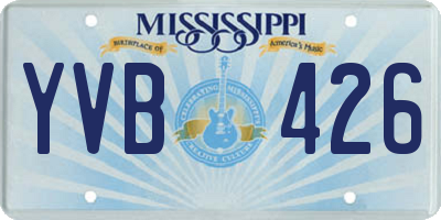 MS license plate YVB426