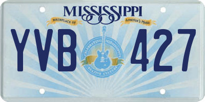 MS license plate YVB427