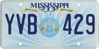 MS license plate YVB429