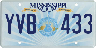MS license plate YVB433