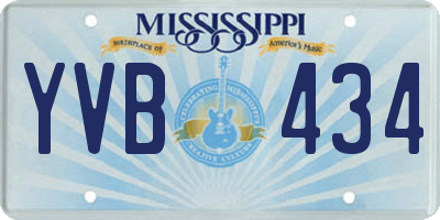 MS license plate YVB434