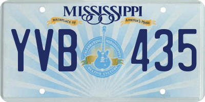 MS license plate YVB435