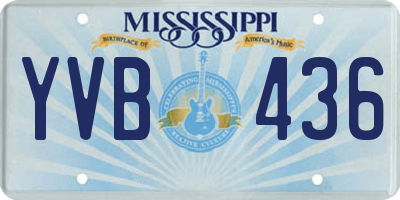 MS license plate YVB436