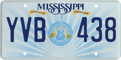 MS license plate YVB438