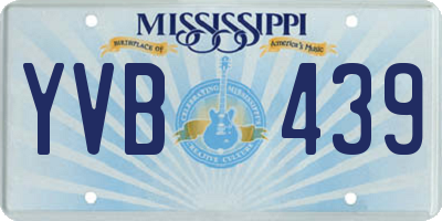 MS license plate YVB439