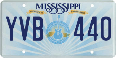 MS license plate YVB440