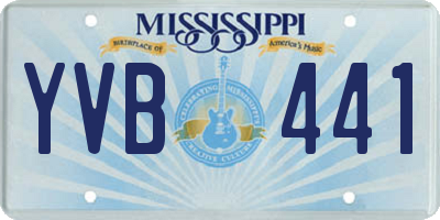 MS license plate YVB441