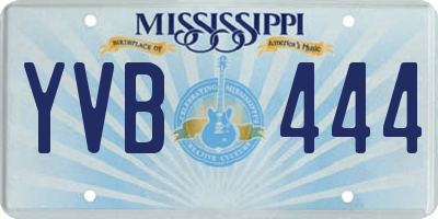 MS license plate YVB444