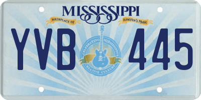 MS license plate YVB445