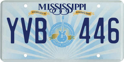 MS license plate YVB446
