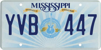 MS license plate YVB447