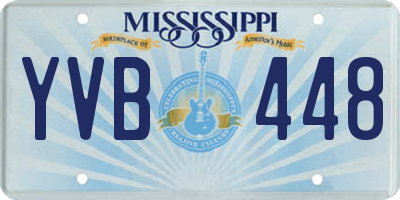 MS license plate YVB448