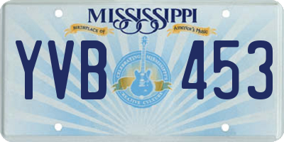 MS license plate YVB453