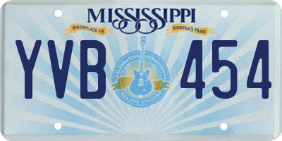 MS license plate YVB454