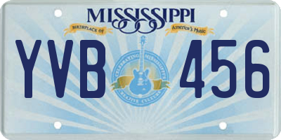 MS license plate YVB456