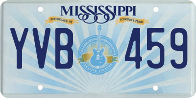 MS license plate YVB459